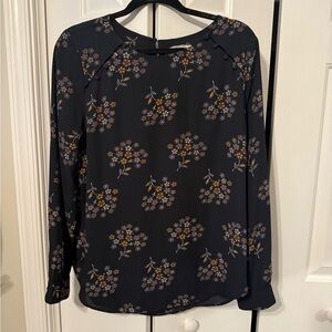 Floral Black Blouse